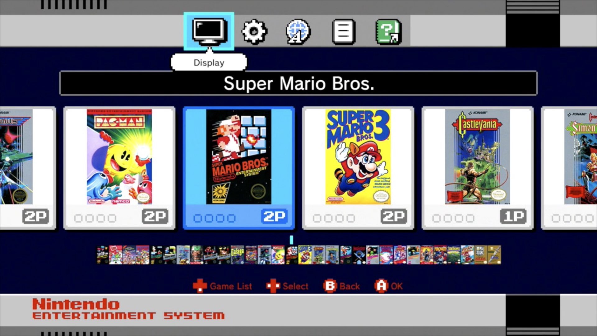 NES Classic Mini Menu